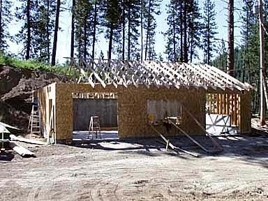 Roof Trusses on Garage
