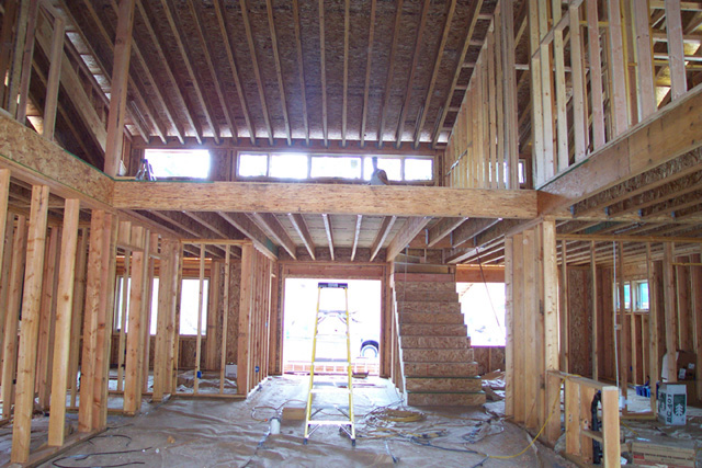 framing inside the house