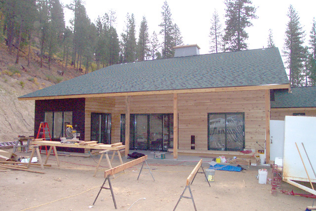 siding the back of the house