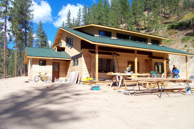 putting on the siding