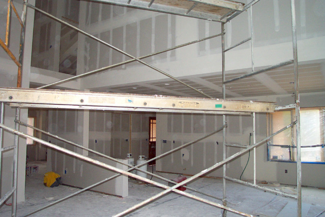 scaffolding in the livingroom