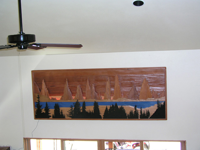 art work done and hung         