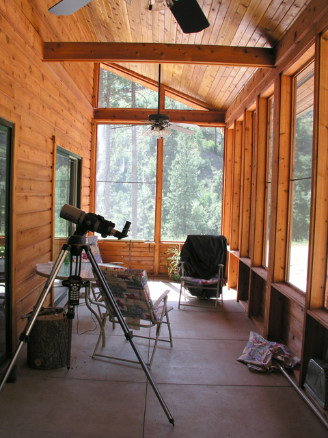 Inside the screen porch