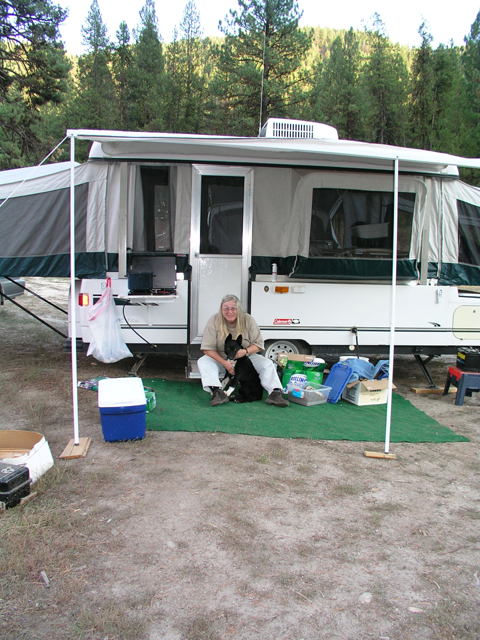 Buster loved camping